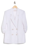 Ramy Brook Gianni Double Breasted Blazer In White
