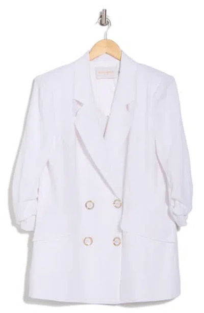 Ramy Brook Gianni Double Breasted Blazer In White