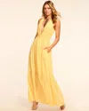 Ramy Brook Gisela Plunge Neck Clip Dot Maxi Dress