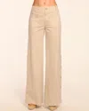 Ramy Brook Giselle Canvas Wide Leg Pant In Brown