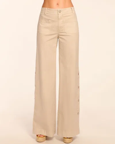 Ramy Brook Giselle Canvas Wide Leg Pant Sandstone In Neutral