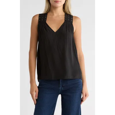 Ramy Brook Glenn Studded Sleeveless Top In Black