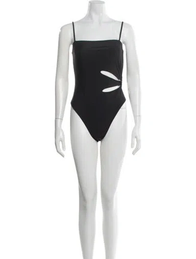 Pre-owned Ramy Brook Glitter Accents One-piece W/ Tags In Black/metallic