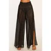 Ramy Brook Gloria High Waist Wide Leg Cover-up Pants In Black
