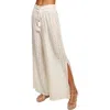 Ramy Brook Glora Zigzag Coverup Pant In White/gold Zigzag