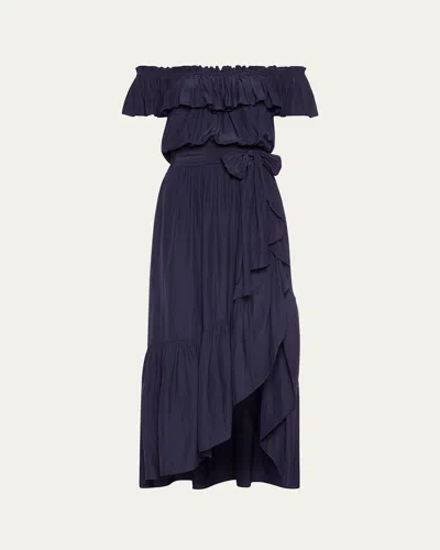 RAMY BROOK GLORIA OFF-SHOULDER MIDI DRESS