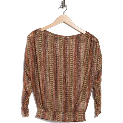 Ramy Brook Grace Long Sleeve Knit Top In Brown