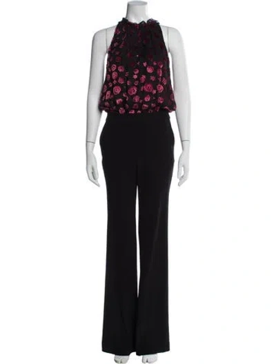 Pre-owned Ramy Brook Graphic Print Crew Neck Jumpsuit In Gray