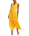 Ramy Brook Hadlee Ruffle Dress In Yuzu