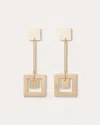 Ramy Brook Halla Geometric Square Earrings In Gold