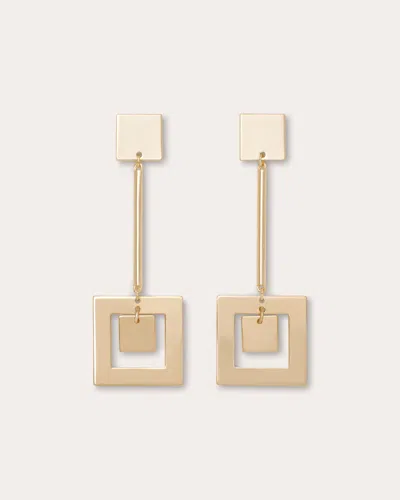 Ramy Brook Halla Geometric Square Earrings In Gold