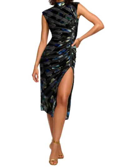 RAMY BROOK HALLIE DRESS IN LAPIS FLORAL