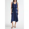 Ramy Brook Hallie Sleeveless Handkerchief Hem Dress In Spring Navy