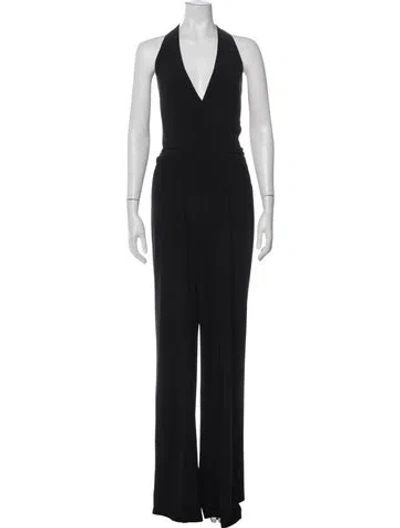 Pre-owned Ramy Brook Halterneck Jumpsuit In Black