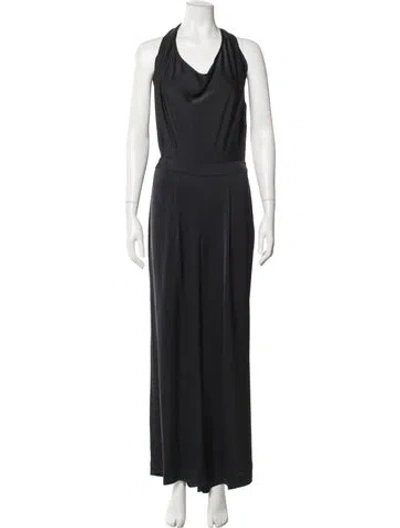Pre-owned Ramy Brook Halterneck Jumpsuit In Black