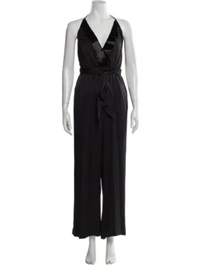 Pre-owned Ramy Brook Halterneck Jumpsuit In Black