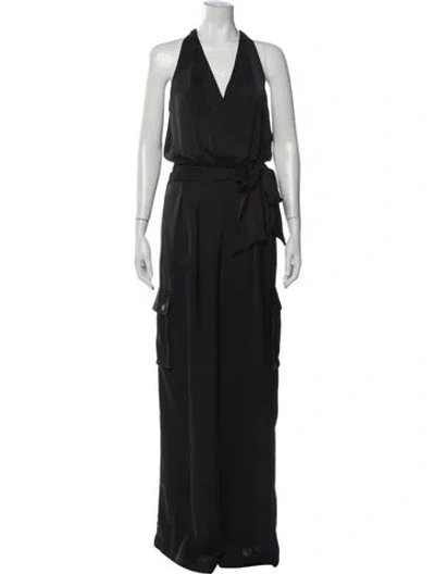 Pre-owned Ramy Brook Halterneck Jumpsuit In Black