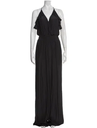 Pre-owned Ramy Brook Halterneck Jumpsuit In Black