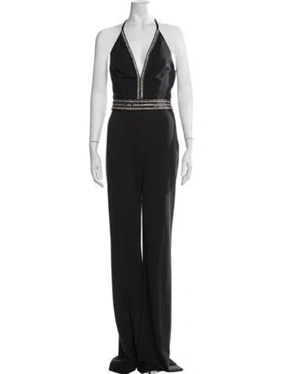 Pre-owned Ramy Brook Halterneck Jumpsuit In Black