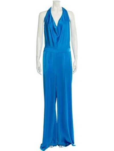 Pre-owned Ramy Brook Halterneck Jumpsuit In Blue