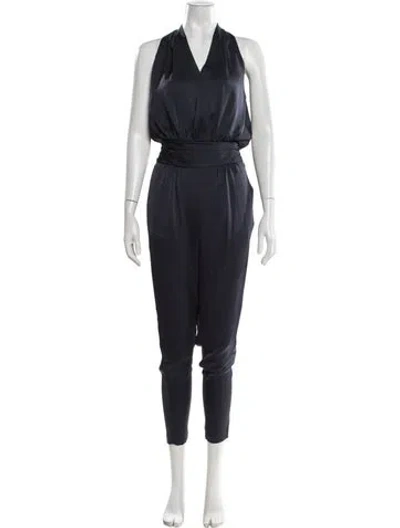 Pre-owned Ramy Brook Halterneck Jumpsuit In Blue
