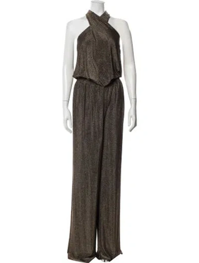 Pre-owned Ramy Brook Halterneck Jumpsuit In Brown