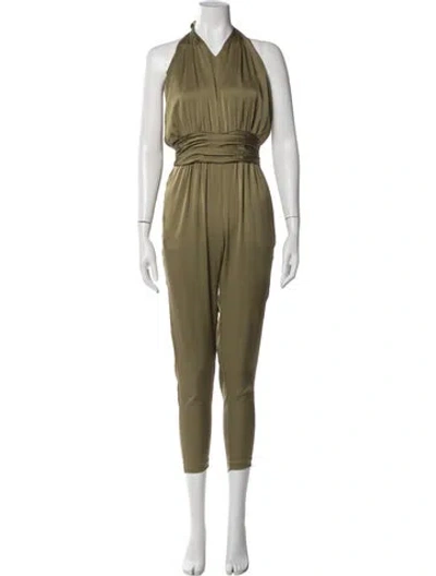 Pre-owned Ramy Brook Halterneck Jumpsuit In Green