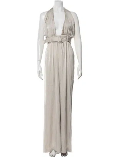 Pre-owned Ramy Brook Halterneck Jumpsuit In Neutral