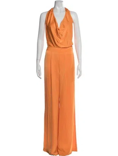 Pre-owned Ramy Brook Halterneck Jumpsuit In Orange