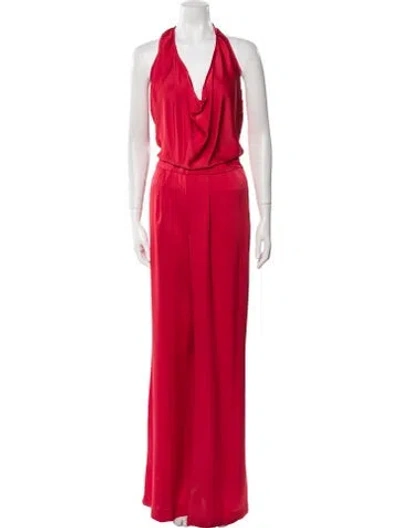 Pre-owned Ramy Brook Halterneck Jumpsuit In Red