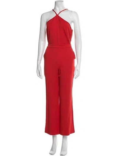 Pre-owned Ramy Brook Halterneck Jumpsuit In Red