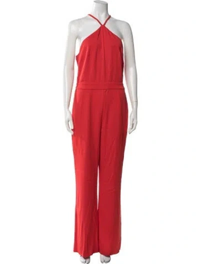 Pre-owned Ramy Brook Halterneck Jumpsuit In Red