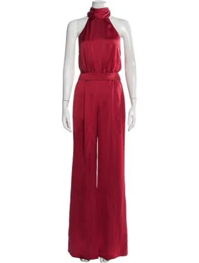 Pre-owned Ramy Brook Halterneck Jumpsuit In Red