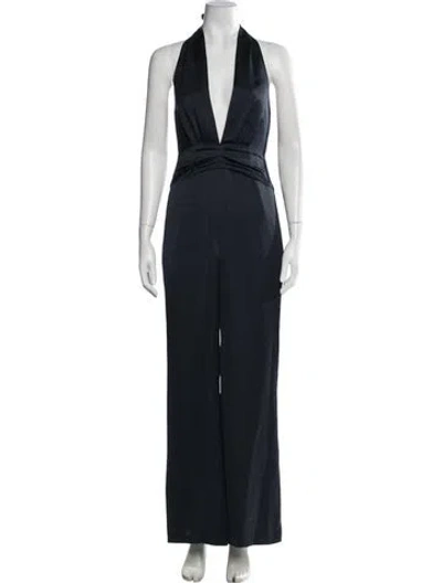 Pre-owned Ramy Brook Halterneck Jumpsuit W/ Tags In Blue