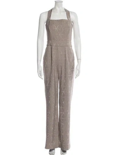 Pre-owned Ramy Brook Halterneck Jumpsuit W/ Tags In Gray