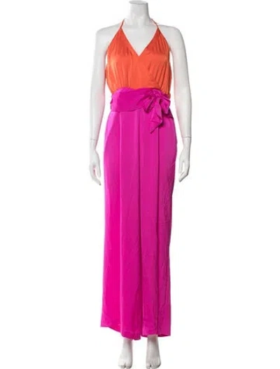 Pre-owned Ramy Brook Halterneck Jumpsuit W/ Tags In Pink