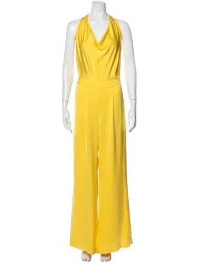Pre-owned Ramy Brook Halterneck Jumpsuit In Yellow