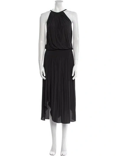 Pre-owned Ramy Brook Halterneck Long Dress In Black