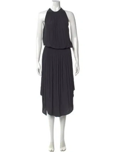 Pre-owned Ramy Brook Halterneck Long Dress In Black