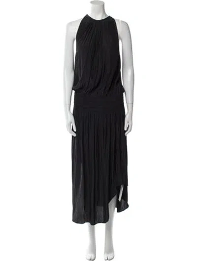 Pre-owned Ramy Brook Halterneck Long Dress In Blue