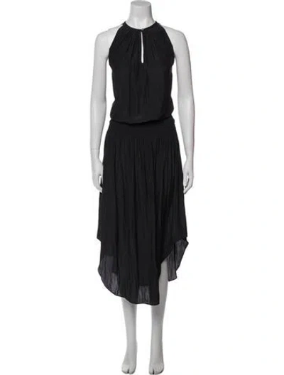 Pre-owned Ramy Brook Halterneck Long Dress W/ Tags In Black