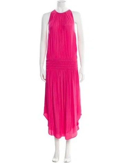 Pre-owned Ramy Brook Halterneck Long Dress W/ Tags In Pink