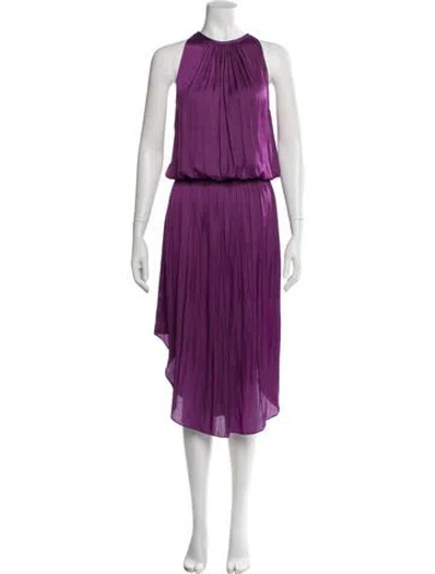 Pre-owned Ramy Brook Halterneck Long Dress W/ Tags In Purple