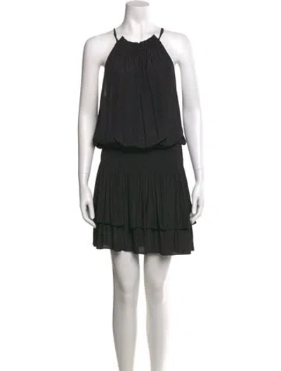 Pre-owned Ramy Brook Halterneck Mini Dress In Black
