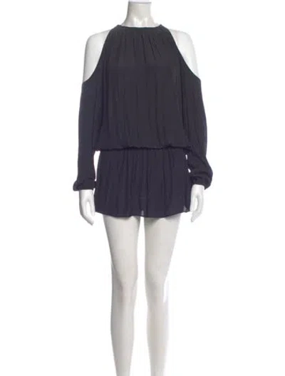 Pre-owned Ramy Brook Halterneck Mini Dress In Black