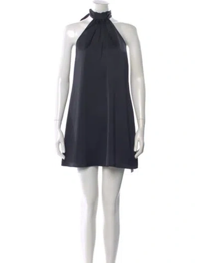Pre-owned Ramy Brook Halterneck Mini Dress In Blue