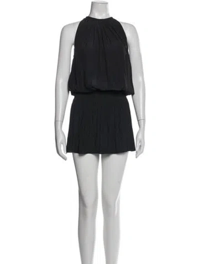 Pre-owned Ramy Brook Halterneck Mini Dress In Gray