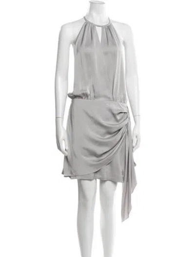 Pre-owned Ramy Brook Halterneck Mini Dress In Neutrals