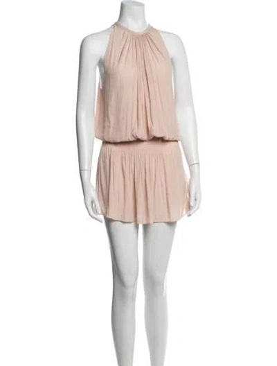 Pre-owned Ramy Brook Halterneck Mini Dress In Pink
