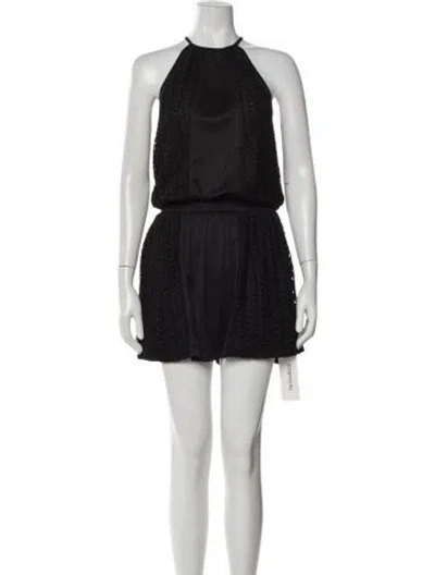 Pre-owned Ramy Brook Halterneck Mini Dress W/ Tags In Black
